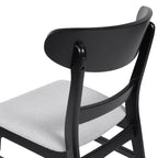 Chaise de salle à manger Abrielle en bois d'hévéa rembourrée, style milieu de siècle, par Christopher Knight Home (lot de 2)