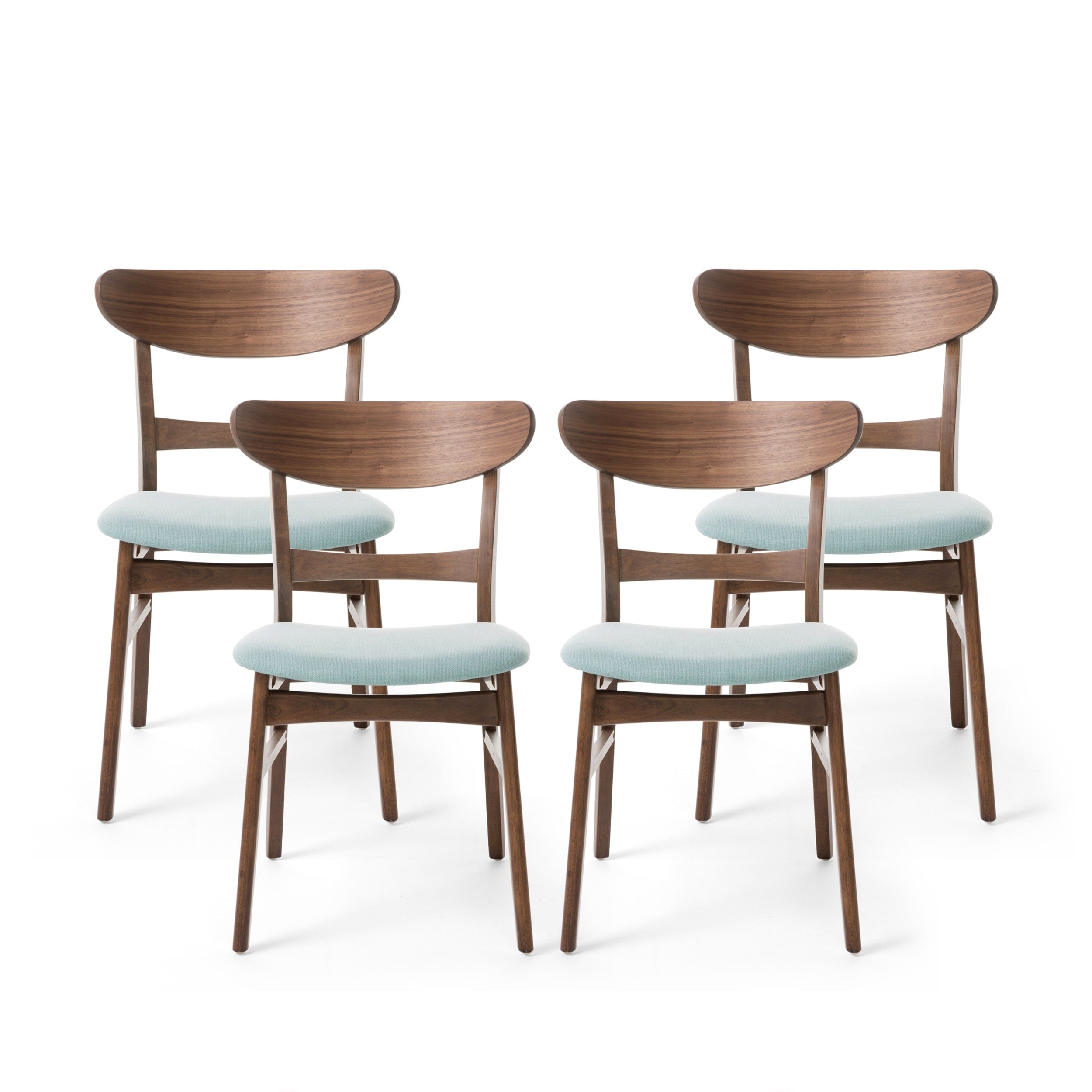 Chaises de salle à manger modernes Idalia du milieu du siècle (lot de 4) par Christopher Knight Home