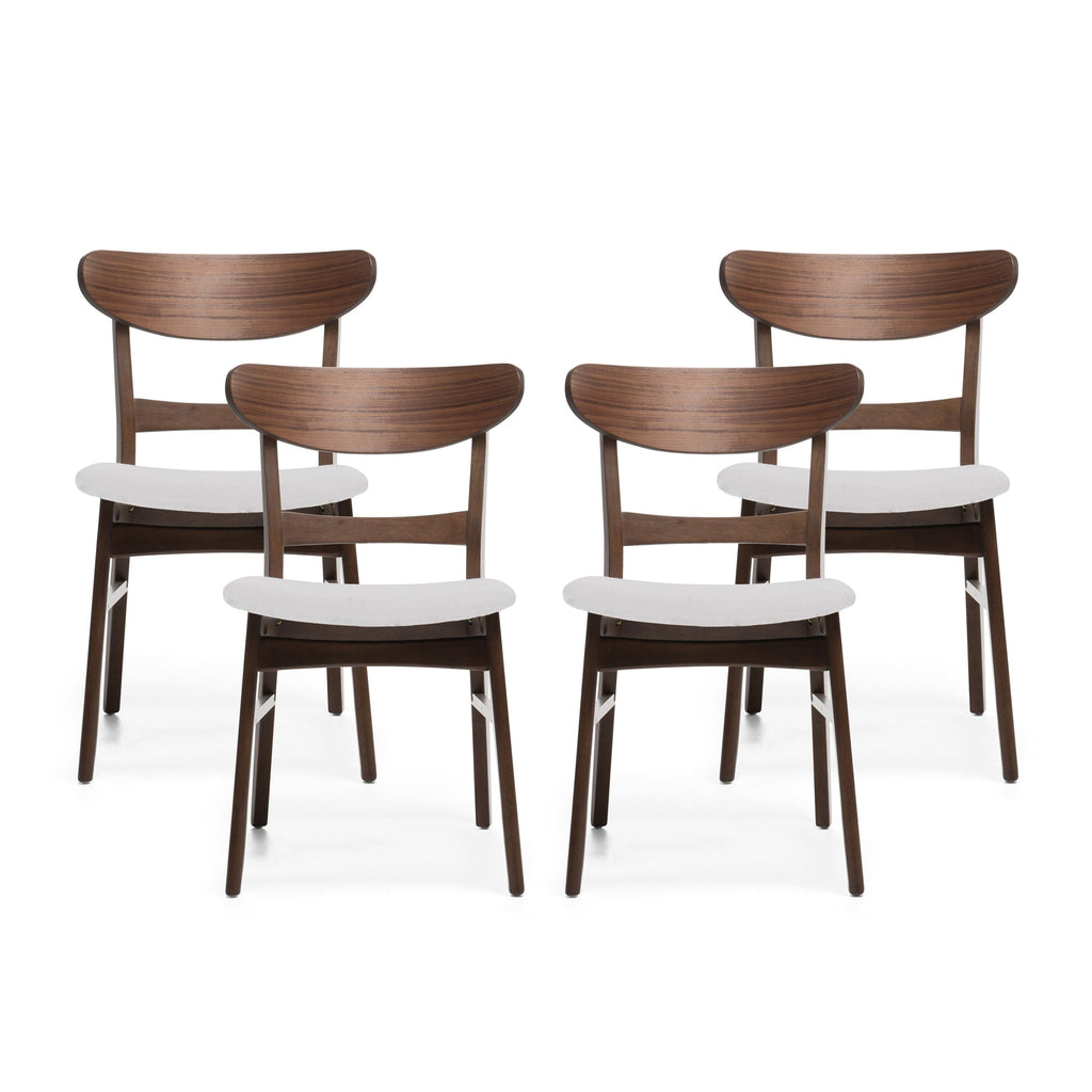 Chaises de salle à manger modernes Idalia du milieu du siècle (lot de 4) par Christopher Knight Home