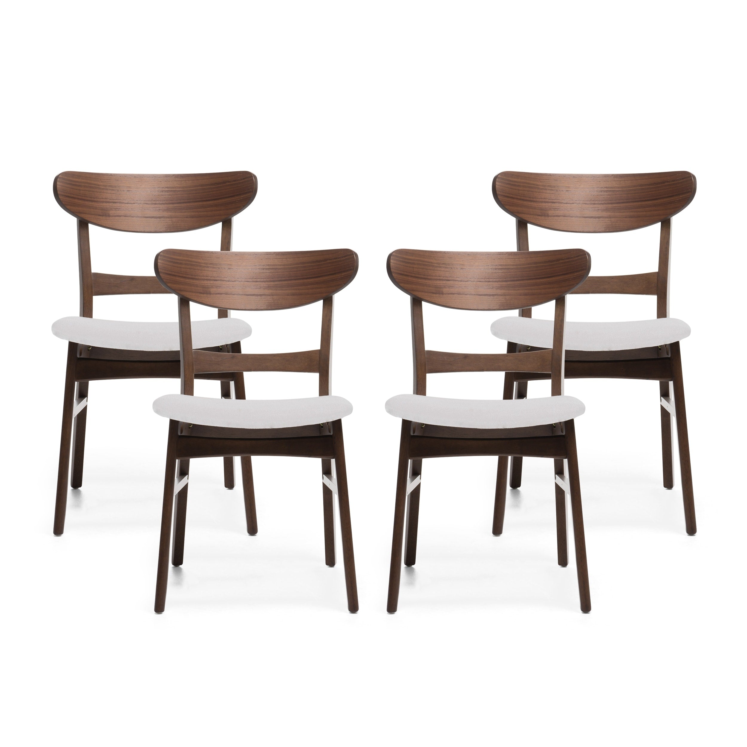 Chaises de salle à manger modernes Idalia du milieu du siècle (lot de 4) par Christopher Knight Home
