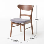 Chaises de salle à manger modernes Idalia du milieu du siècle (lot de 4) par Christopher Knight Home