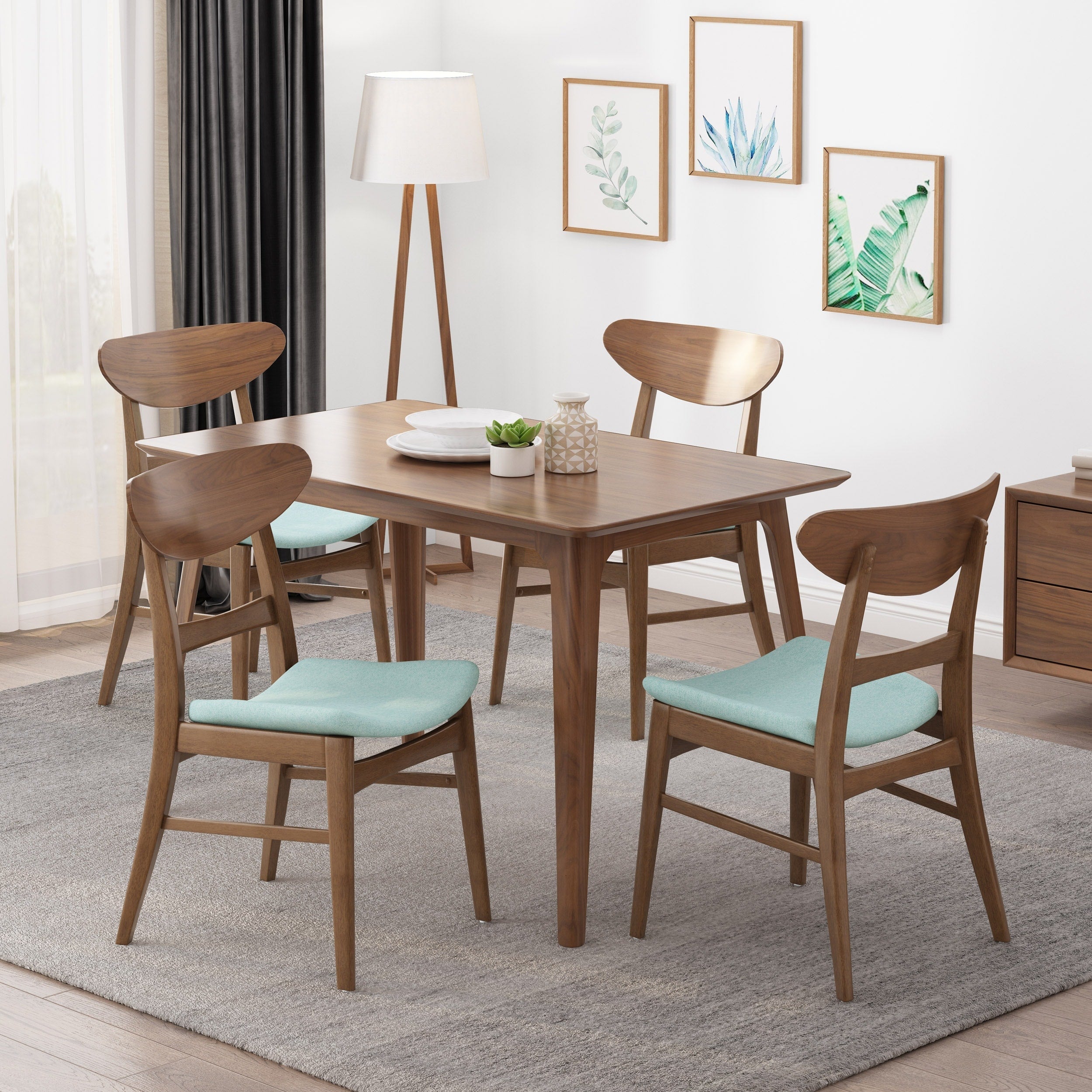 Chaises de salle à manger modernes Idalia du milieu du siècle (lot de 4) par Christopher Knight Home