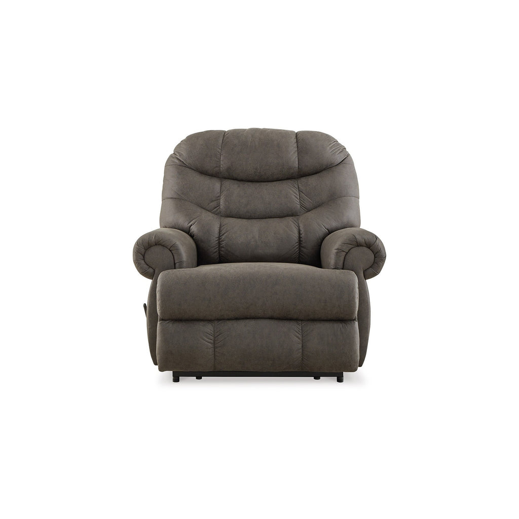 Fauteuil inclinable manuel mural Ikra Zero, capitonné, similicuir gris