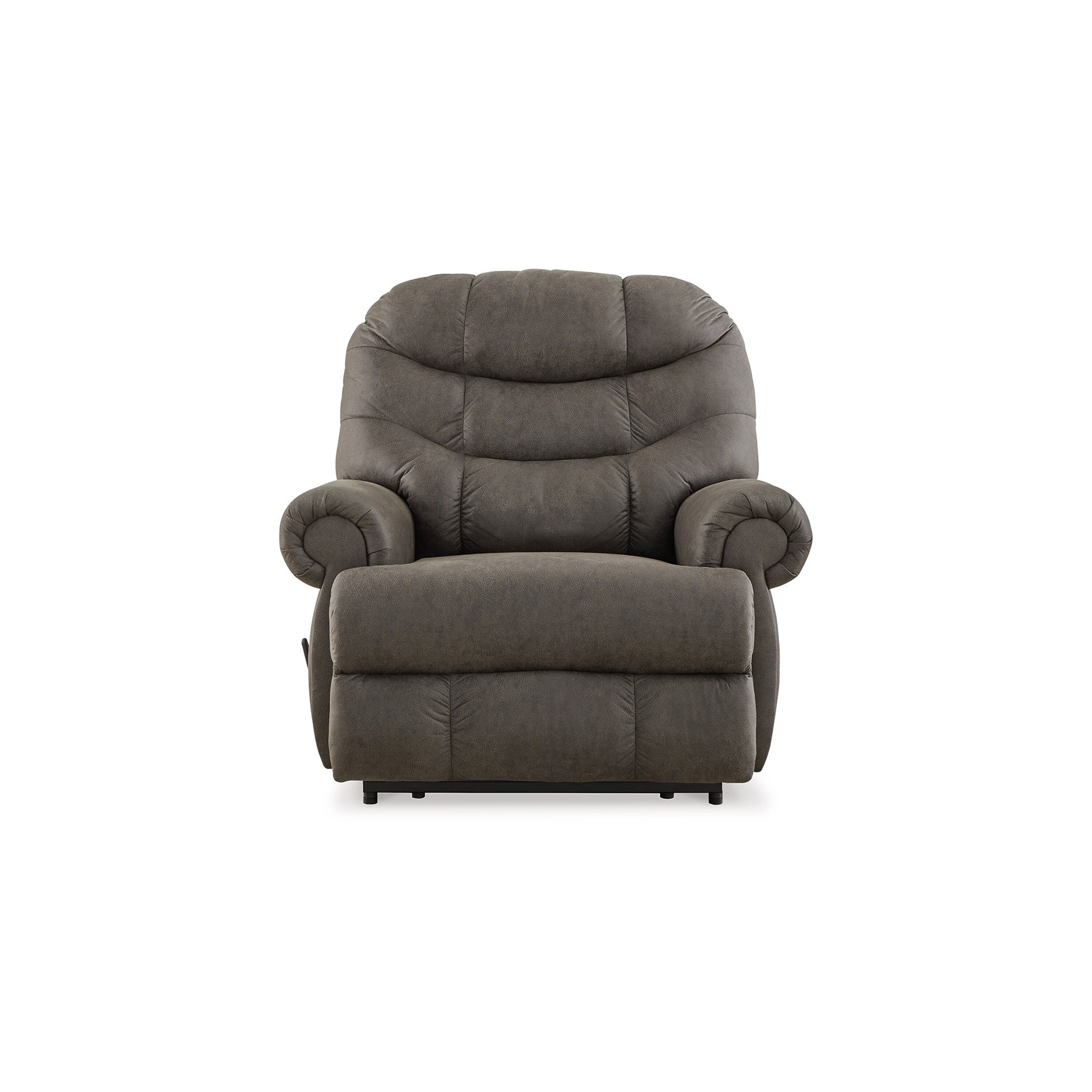 Fauteuil inclinable manuel mural Ikra Zero, capitonné, similicuir gris