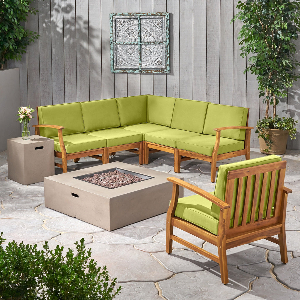 Ensemble de canapés d'extérieur Illona en acacia par Christopher Knight Home