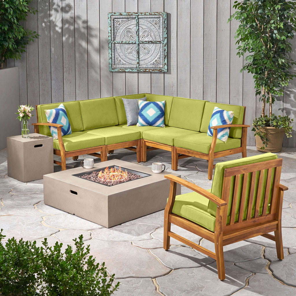 Ensemble de canapés d'extérieur Illona en acacia par Christopher Knight Home