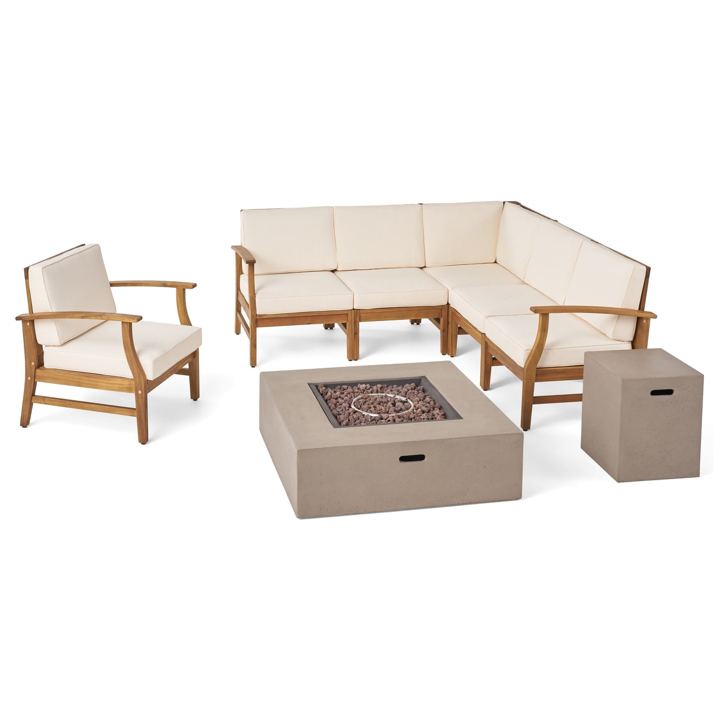 Ensemble de canapés d'extérieur Illona en acacia par Christopher Knight Home