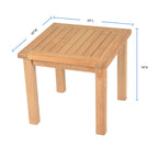 Ensemble de fauteuils club 3 pièces en teck indonésien avec coussins Sunbrella
