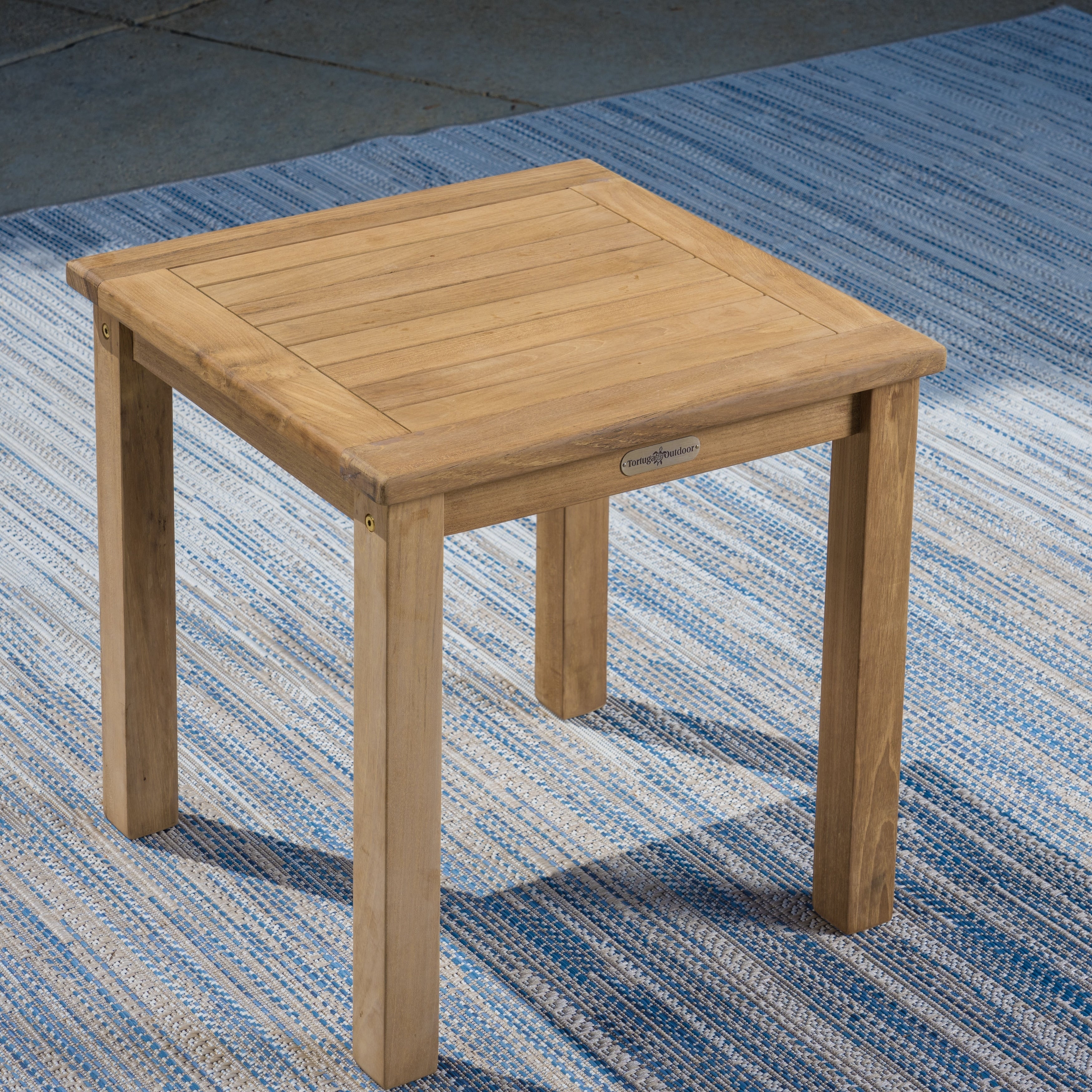 Ensemble de fauteuils club 3 pièces en teck indonésien avec coussins Sunbrella