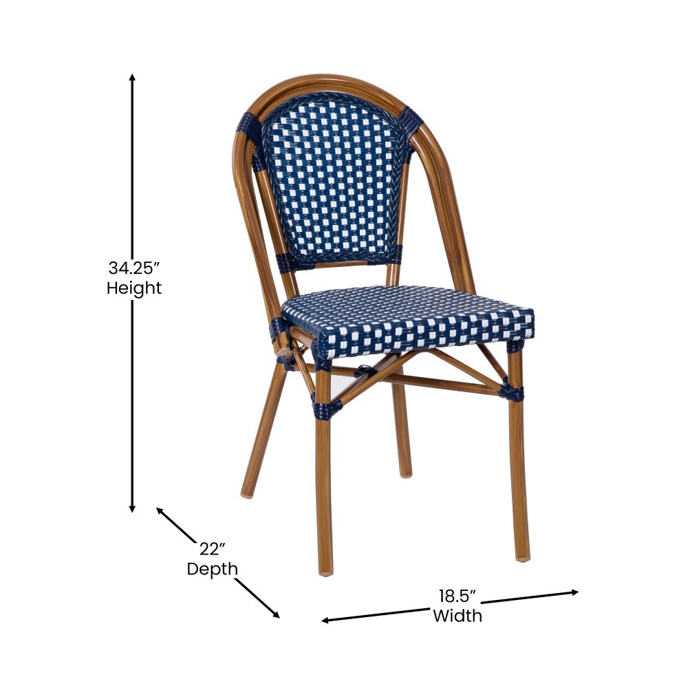 Ensemble bistrot commercial intérieur/extérieur avec table et quatre chaises