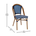 Ensemble bistrot commercial intérieur/extérieur avec table et quatre chaises