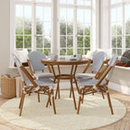 Ensemble bistrot commercial intérieur/extérieur avec table et quatre chaises