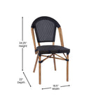 Ensemble bistrot commercial intérieur/extérieur avec table et deux chaises