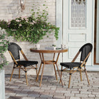 Ensemble bistrot commercial intérieur/extérieur avec table et deux chaises