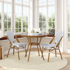 Ensemble bistrot commercial intérieur/extérieur avec table et deux chaises