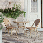 Ensemble bistrot commercial intérieur/extérieur avec table et deux chaises