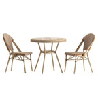 Ensemble bistrot commercial intérieur/extérieur avec table et deux chaises