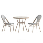 Ensemble bistrot commercial intérieur/extérieur avec table et deux chaises
