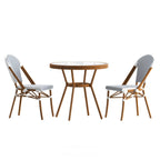 Ensemble bistrot commercial intérieur/extérieur avec table et deux chaises