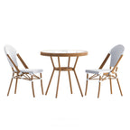 Ensemble bistrot commercial intérieur/extérieur avec table et deux chaises