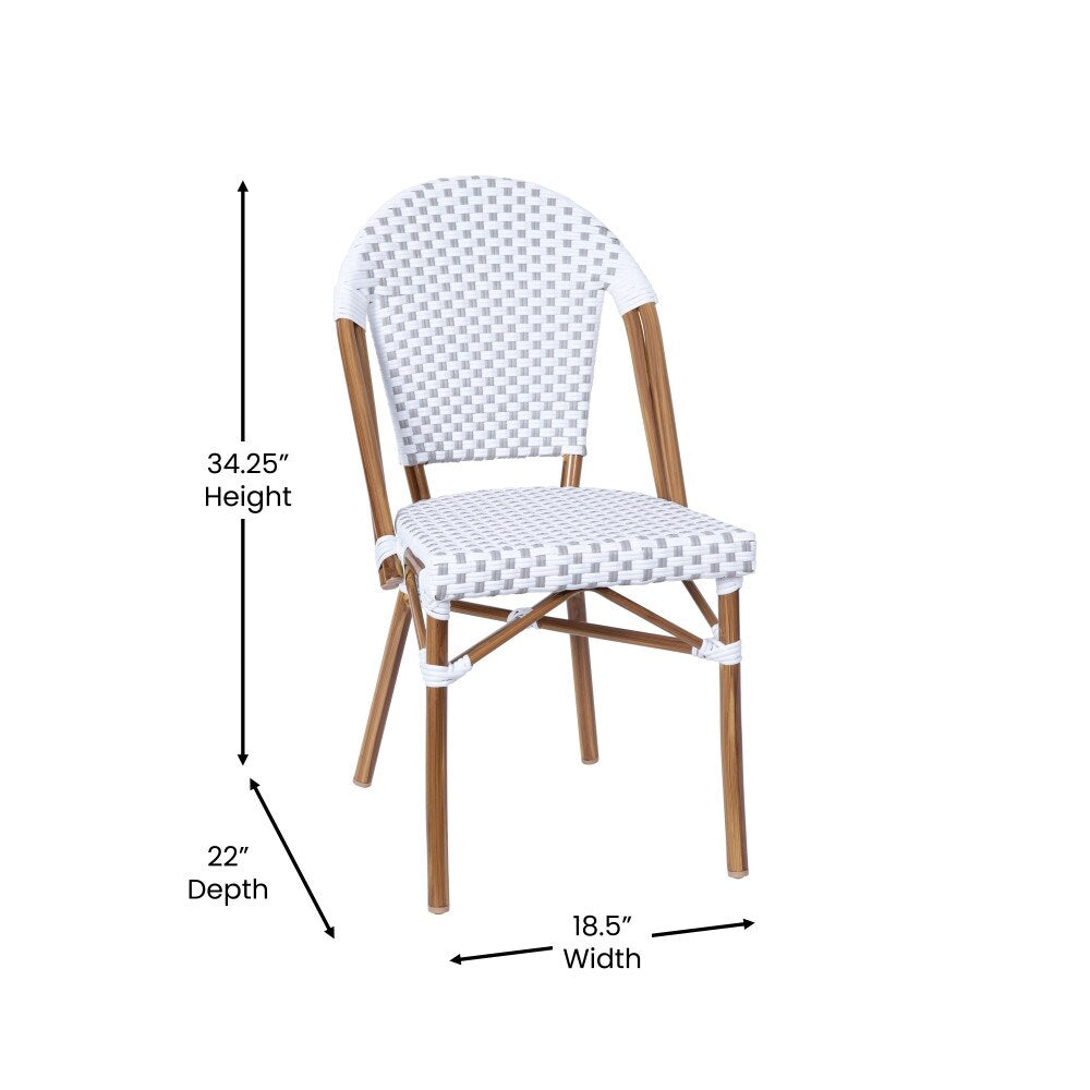 Ensemble bistrot commercial intérieur/extérieur avec table et deux chaises