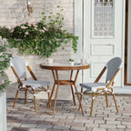 Ensemble bistrot commercial intérieur/extérieur avec table et deux chaises