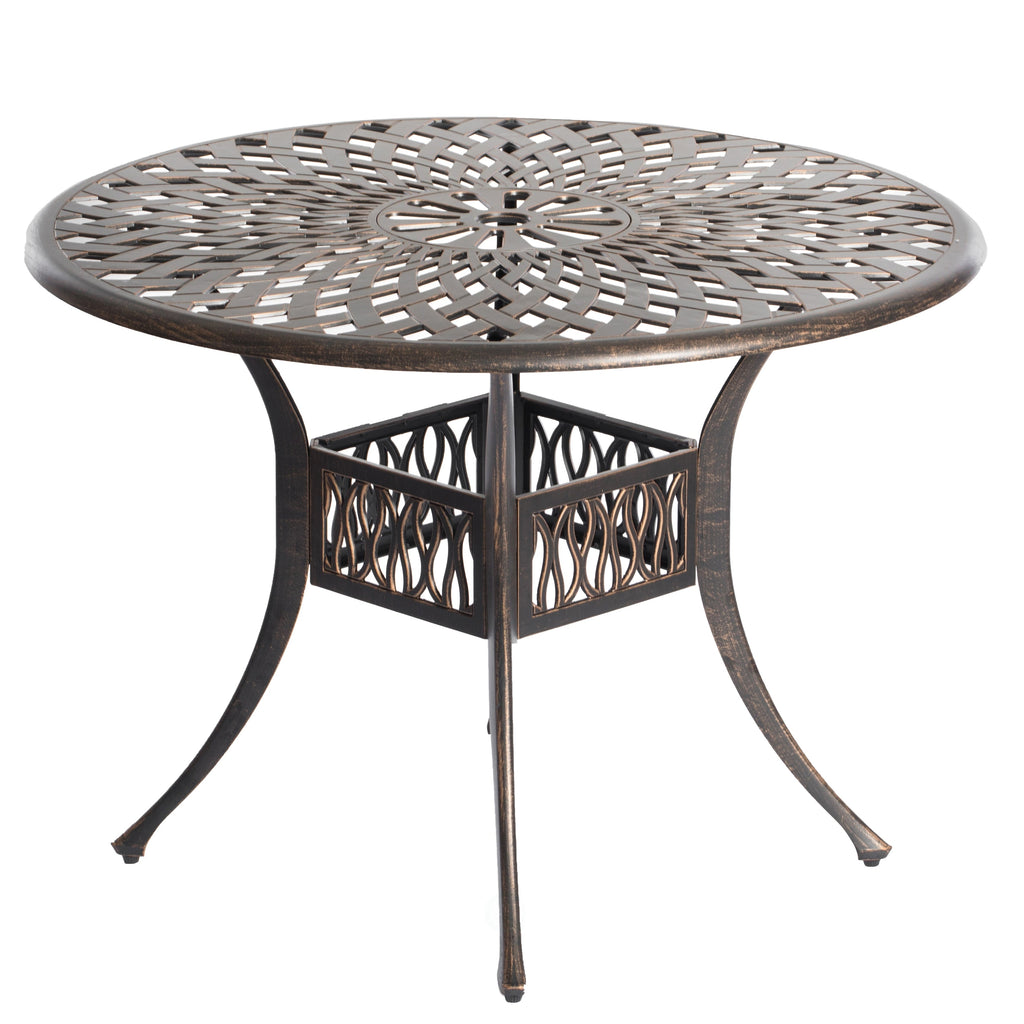 Ensemble de salle à manger d'intérieur et d'extérieur Bistro en fonte d'aluminium.
