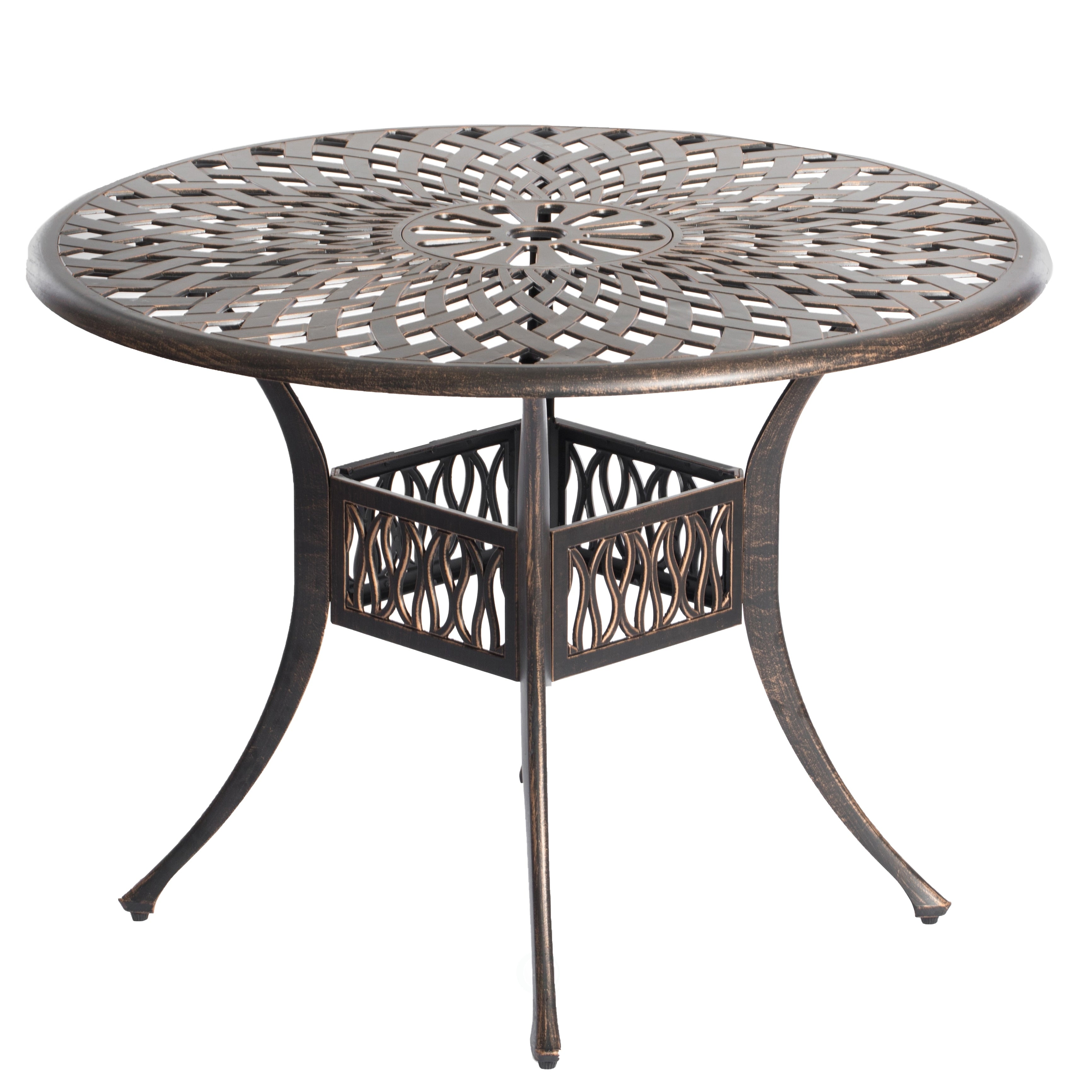 Ensemble de salle à manger d'intérieur et d'extérieur Bistro en fonte d'aluminium.