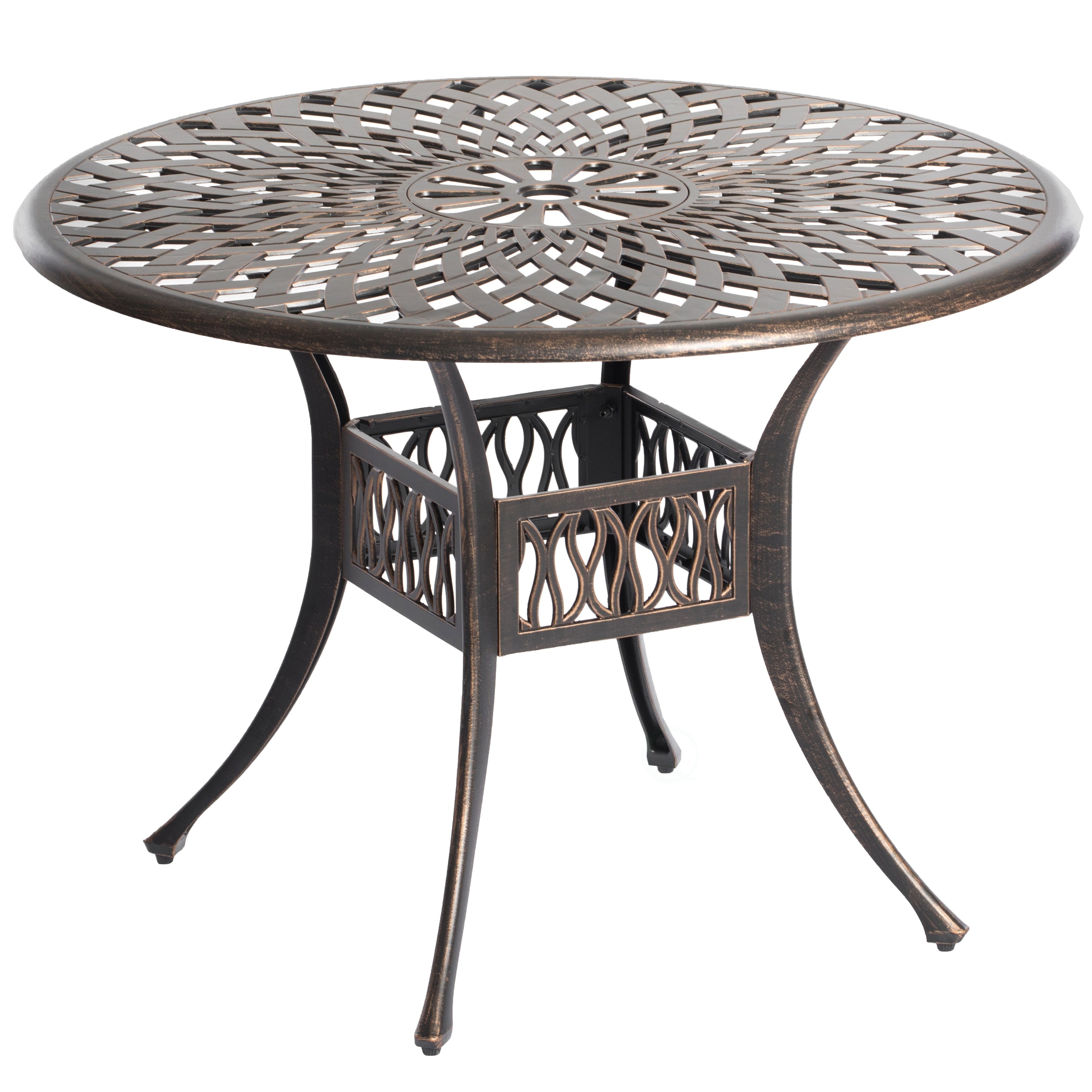 Ensemble de salle à manger d'intérieur et d'extérieur Bistro en fonte d'aluminium.