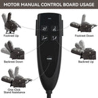 Fauteuil inclinable électrique à double moteur à position infinie, mécanisme de mouvement robuste avec porte-gobelets chauffants et de massage et poches latérales