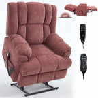 Fauteuil de massage robuste à position infinie, inclinable à double moteur avec télécommande électrique et chauffage lombaire