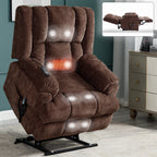 Fauteuil de massage robuste à position infinie, inclinable à double moteur avec télécommande électrique et chauffage lombaire