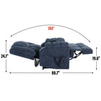Fauteuil de massage robuste à position infinie, inclinable à double moteur avec télécommande électrique et chauffage lombaire