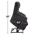 Fauteuil de massage robuste à position infinie, inclinable à double moteur avec télécommande électrique et chauffage lombaire
