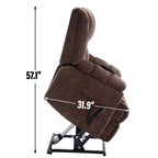 Fauteuil de massage robuste à position infinie, inclinable à double moteur avec télécommande électrique et chauffage lombaire
