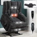 Fauteuil de massage robuste à position infinie, inclinable à double moteur avec télécommande électrique et chauffage lombaire