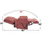 Fauteuil de massage robuste à position infinie, inclinable à double moteur avec télécommande électrique et chauffage lombaire
