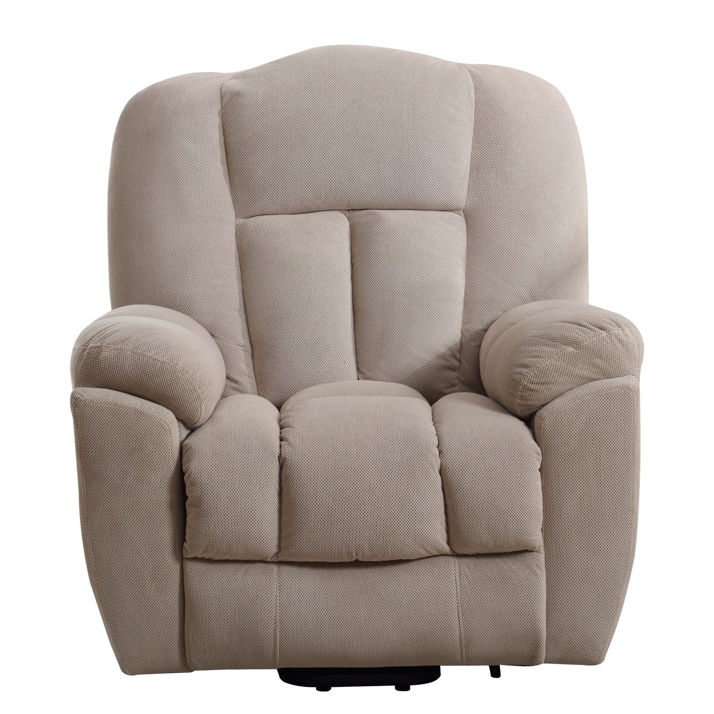 Fauteuil inclinable électrique à position infinie avec chauffage et massage, poche latérale et port de charge USB pour personnes âgées