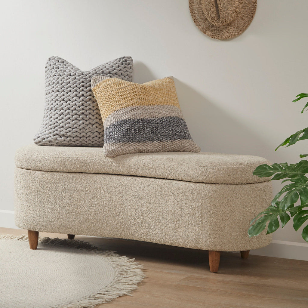 Banc d'appoint de rangement incurvé de style boucle INK IVY Bailey