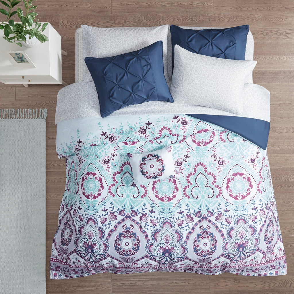 Parure de lit Avery Boho au design intelligent avec draps