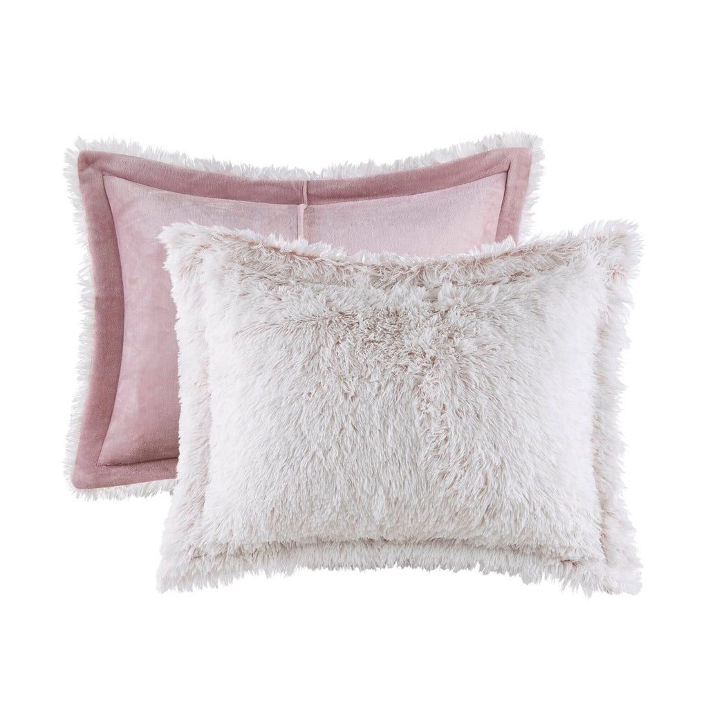 Ensemble de mini-couette à poils longs Leena au design intelligent