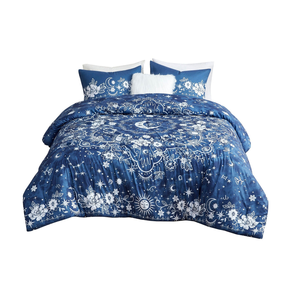 Parure de lit Luna Navy Celestial au design intelligent