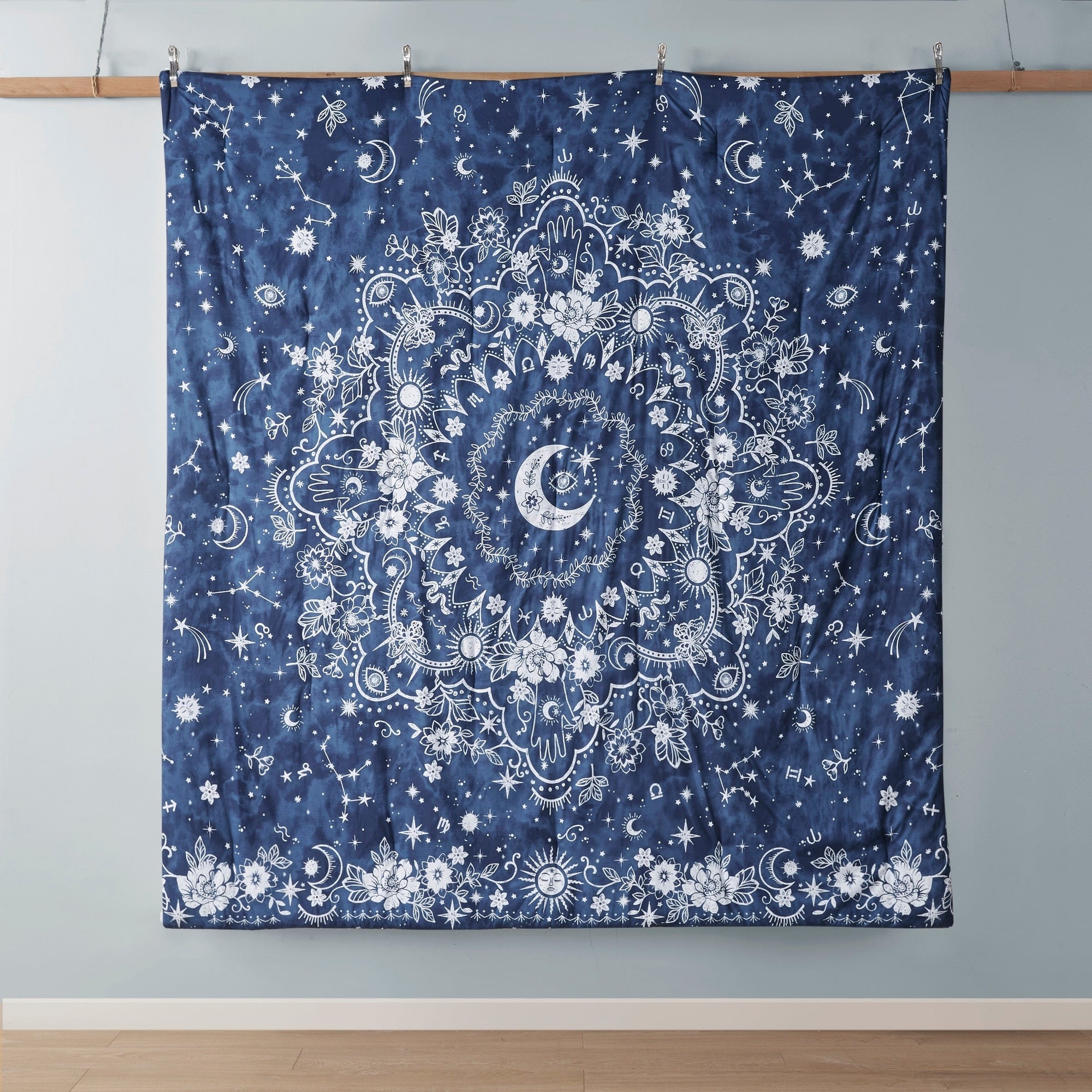 Parure de lit Luna Navy Celestial au design intelligent