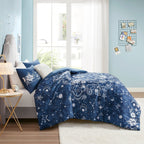 Parure de lit intelligente design Luna Navy Celestial