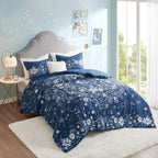 Parure de lit intelligente design Luna Navy Celestial