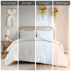 Parure de couette Vera Clip Jacquard au design intelligent