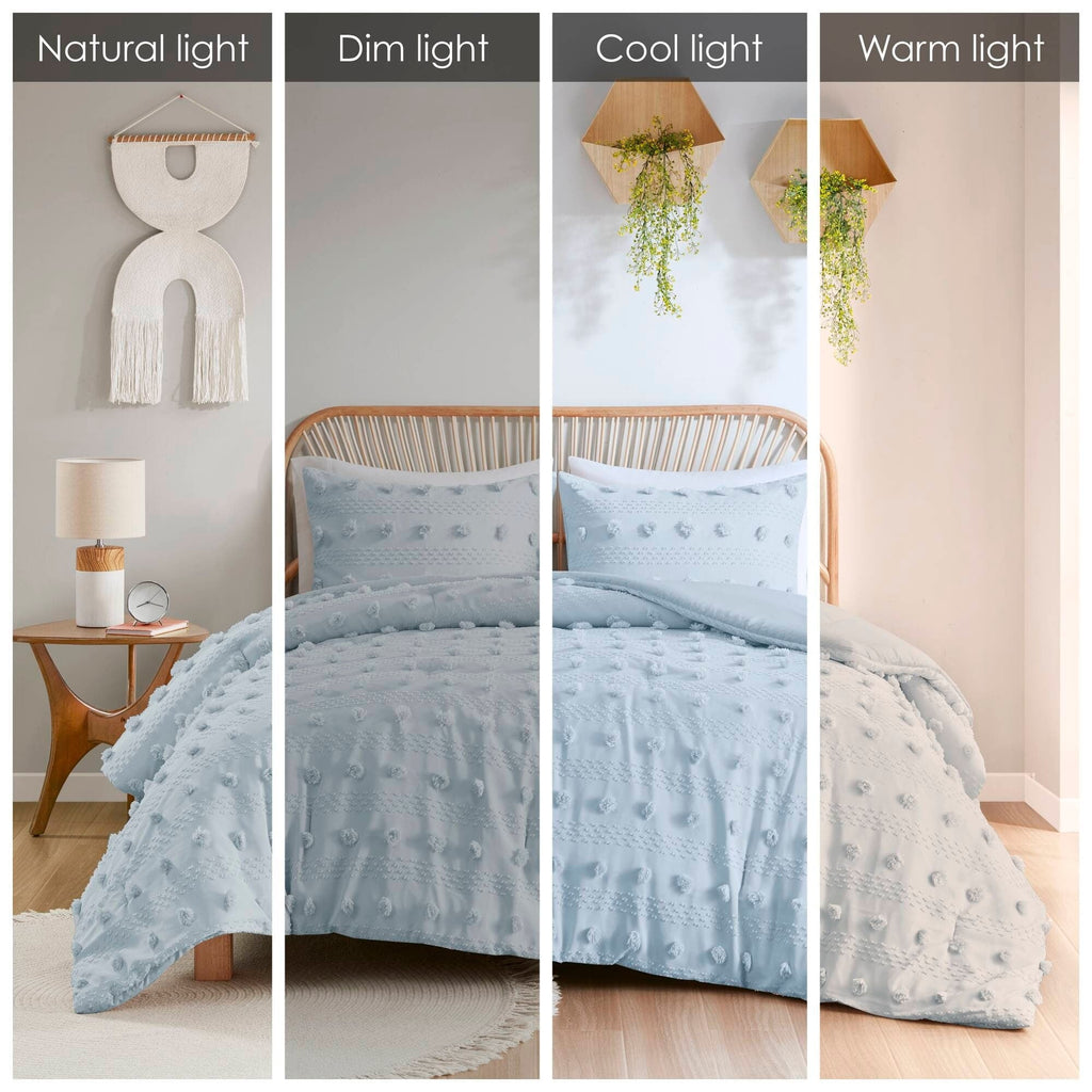Parure de couette Vera Clip Jacquard au design intelligent