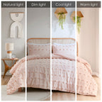 Parure de couette Vera Clip Jacquard au design intelligent