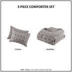 Parure de couette Vera Clip Jacquard au design intelligent