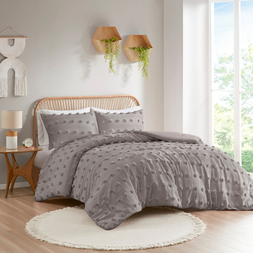 Parure de couette Vera Clip Jacquard au design intelligent